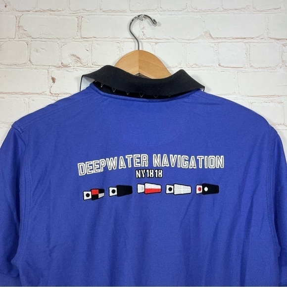 Brooks Brothers Shirt Mens Small Rugby Polo 1818 Pro Sport Deepwater Navigation - Picture 9 of 14